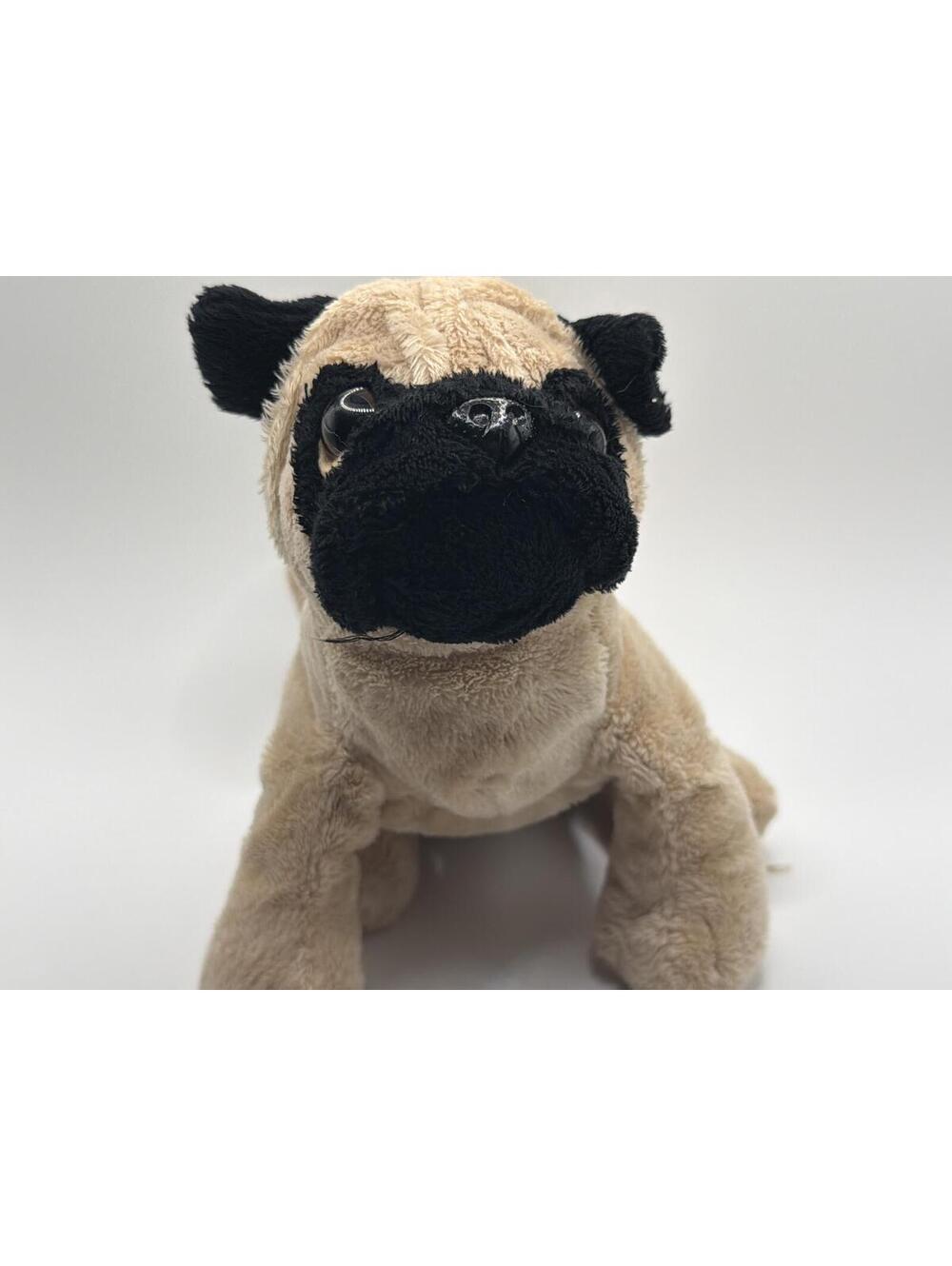 Webkinz Plush Pug Dog Stuffed Animal Tan and Black HM105 no code